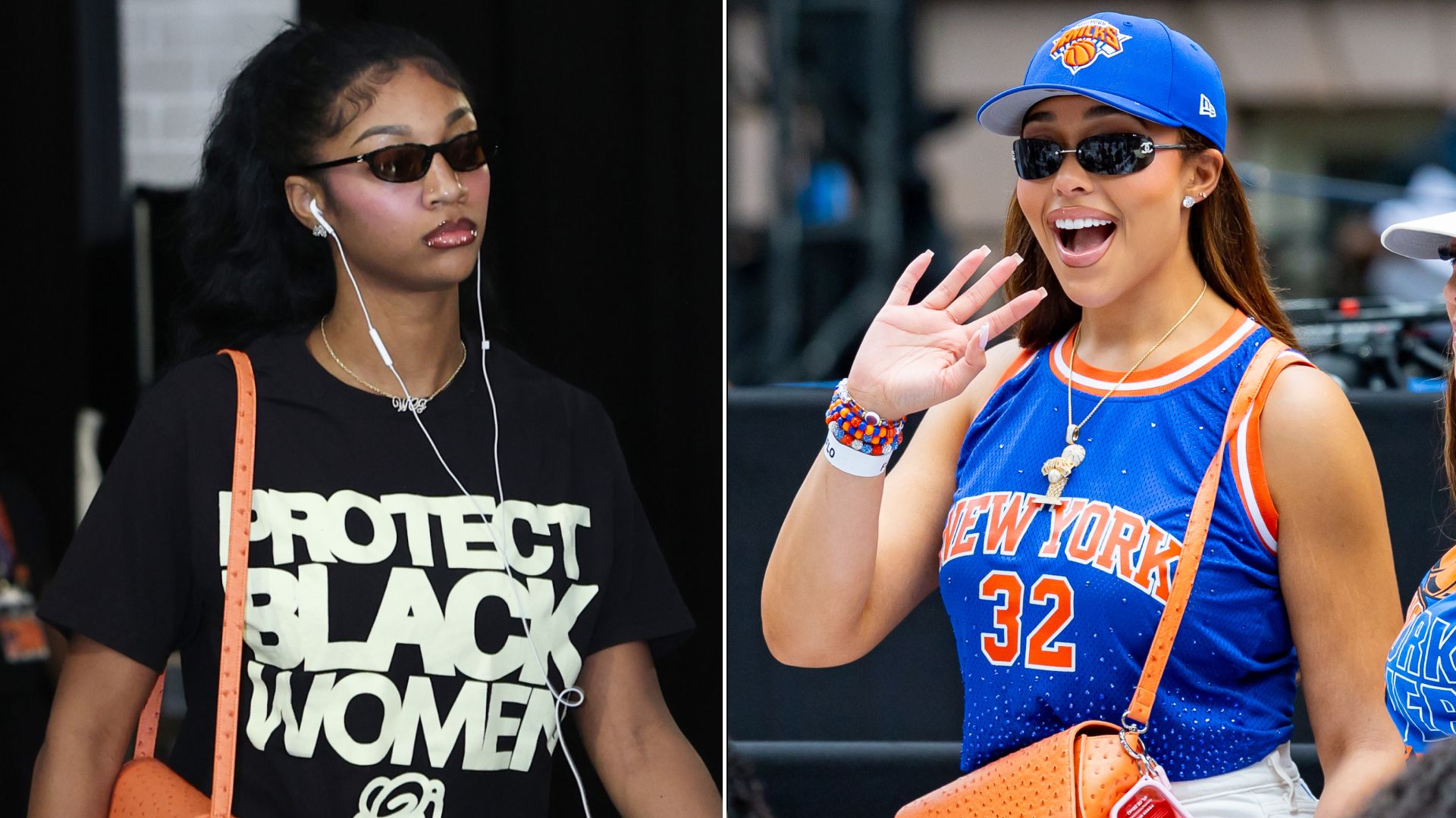 Angel Reese Just Gave Jordyn Woods's "Lucky" Knicks Bag Its WNBA Finals Debut