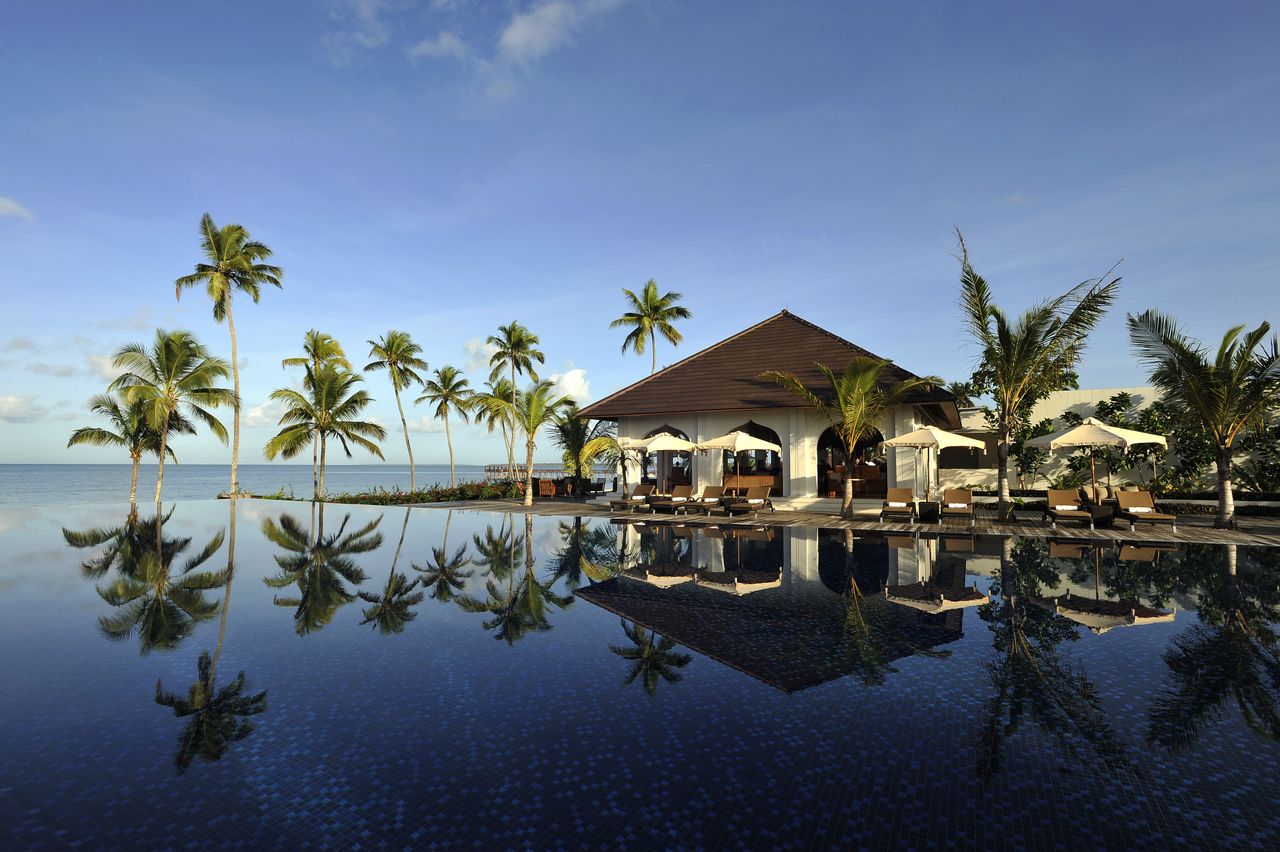 A structure next to the pool at The Residence Zanzibar hotel