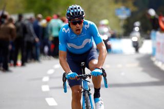 Mikel Landa on the attack late during stage 17 at the Giro