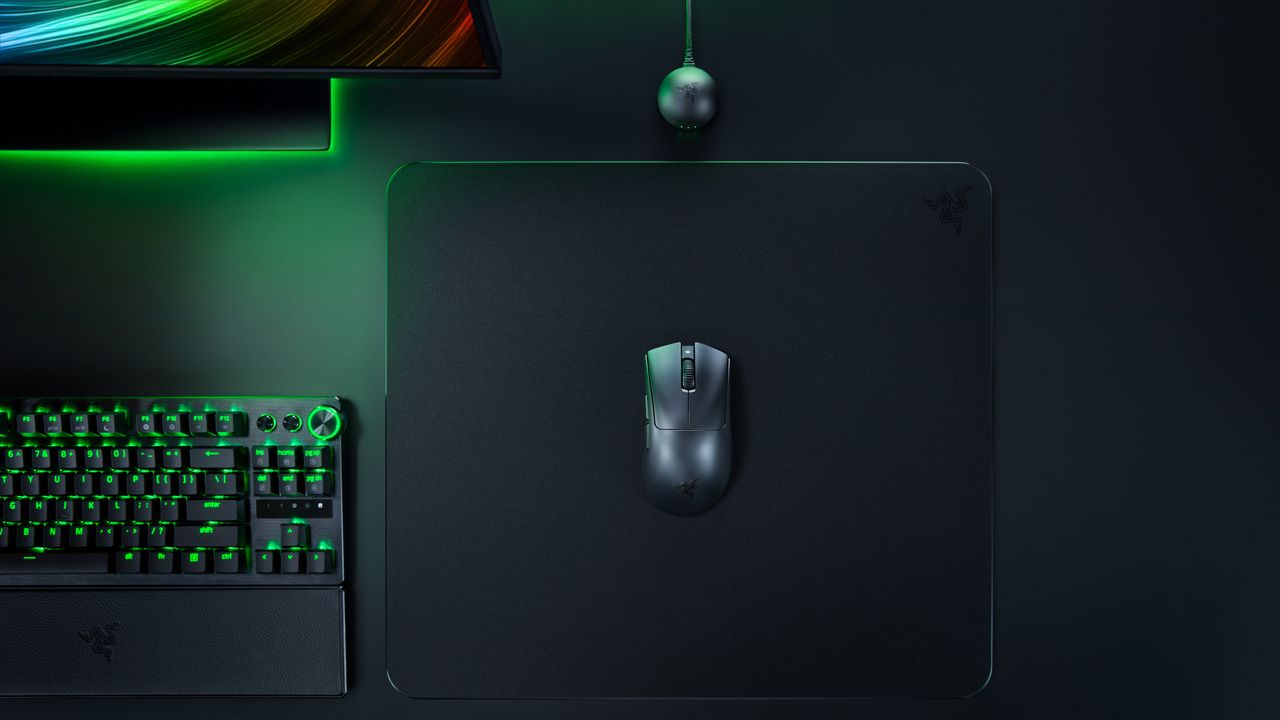 Image of the Razer DeathAdder V4 Pro wireless gaming mouse.