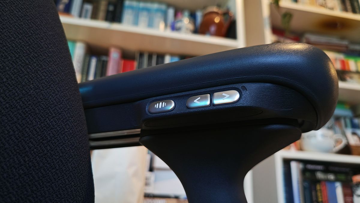 A selection of LiberNovo Omni office chairs in a home work place.