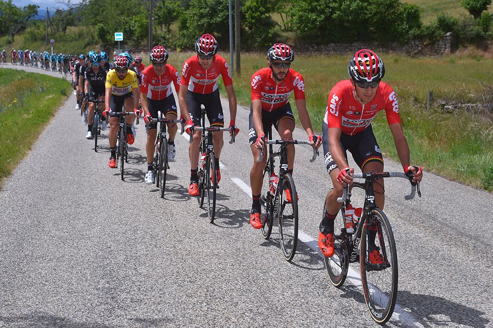 Lotto Soudal drive the pace in the peloton