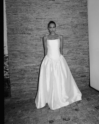 The Own Studio wedding dress in black and white