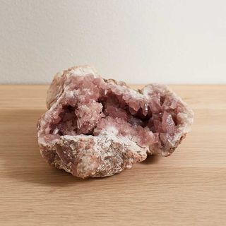 a pink amethyst geode