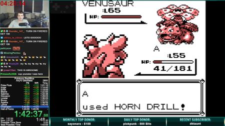 Pokemon Red speedrun