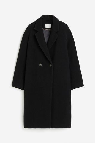 Double-Breasted Wool-Blend Coat