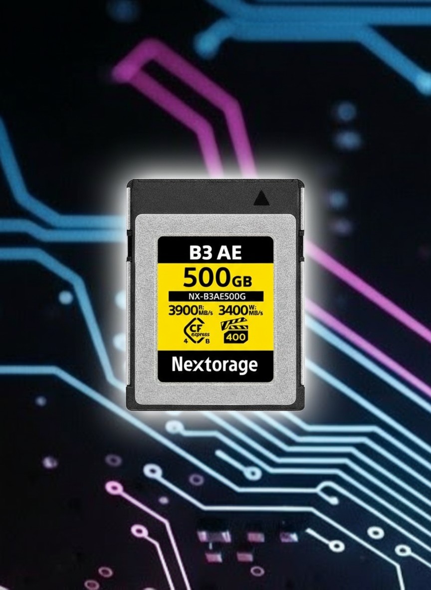 500GB NX-B3AE CFexpress 4.0 Type B (2-Pack) R: 3900 MB/s, W: 3400 MB/s