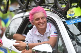 Oleg Tinkov went for pink hair on the final stage