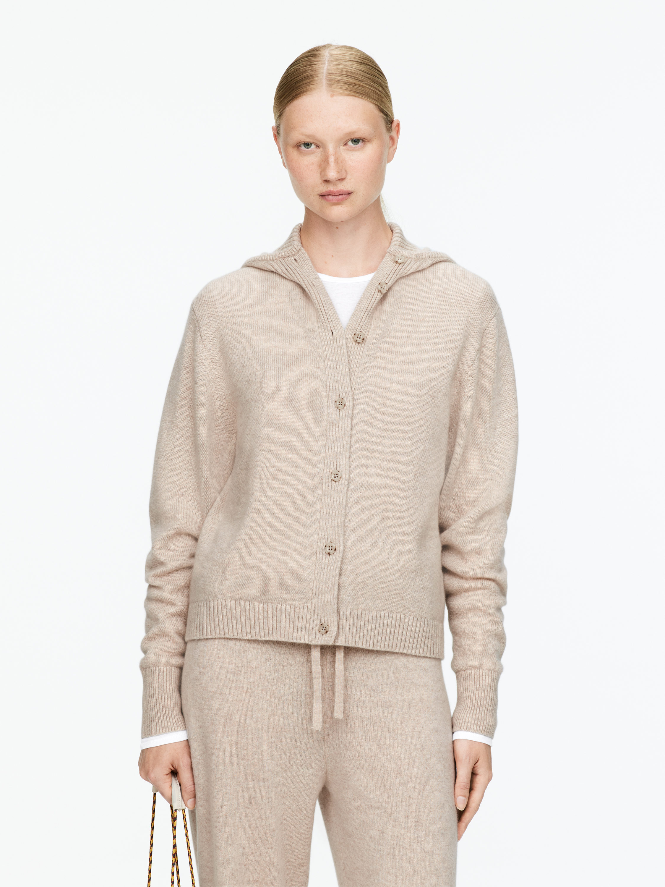 Pure Cashmere Hoodie &amp;ndash; Beige &amp;ndash; Women &amp;ndash; Arket Gb