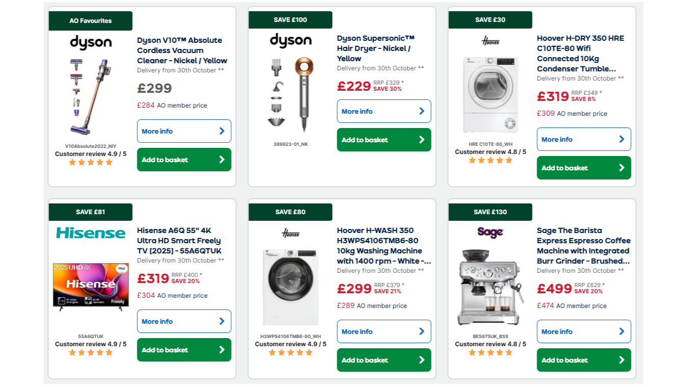 AO Black Friday sale