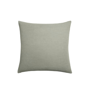 A green square pillow
