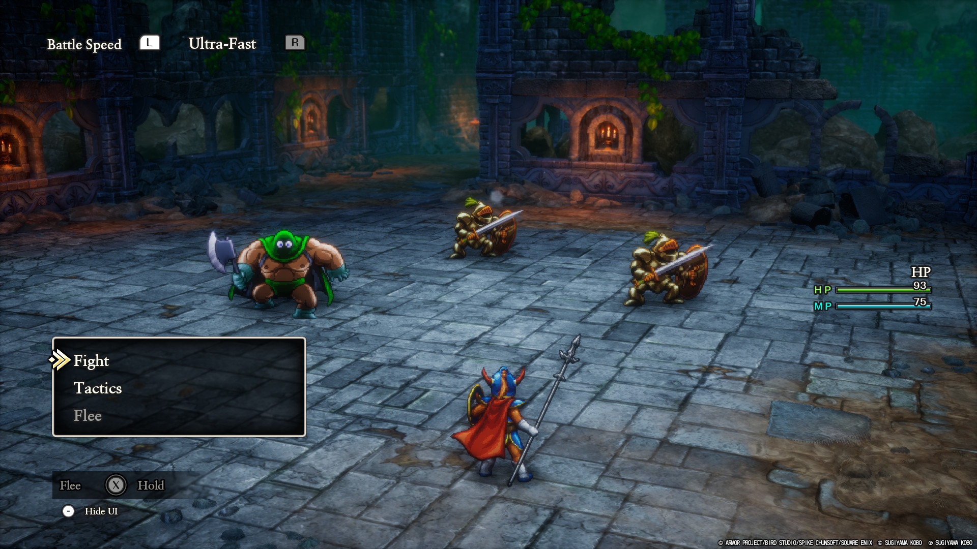 The Hero battles Robin 'Ood and his band of merry men in Dragon Quest I & II HD-2D Remake