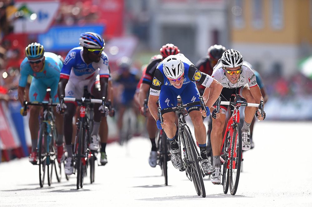 Gianni Meersman wins stage 5 at the Vuelta a Espana.
