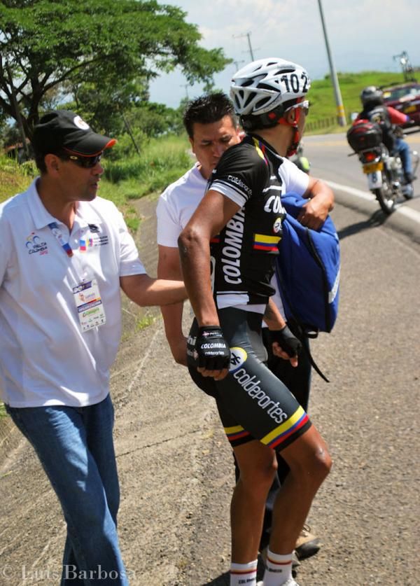 Robinson Chalapud crashed on stage 9