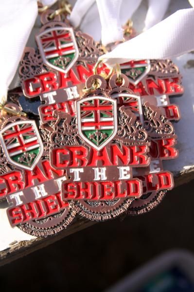 Crank the Shield medals