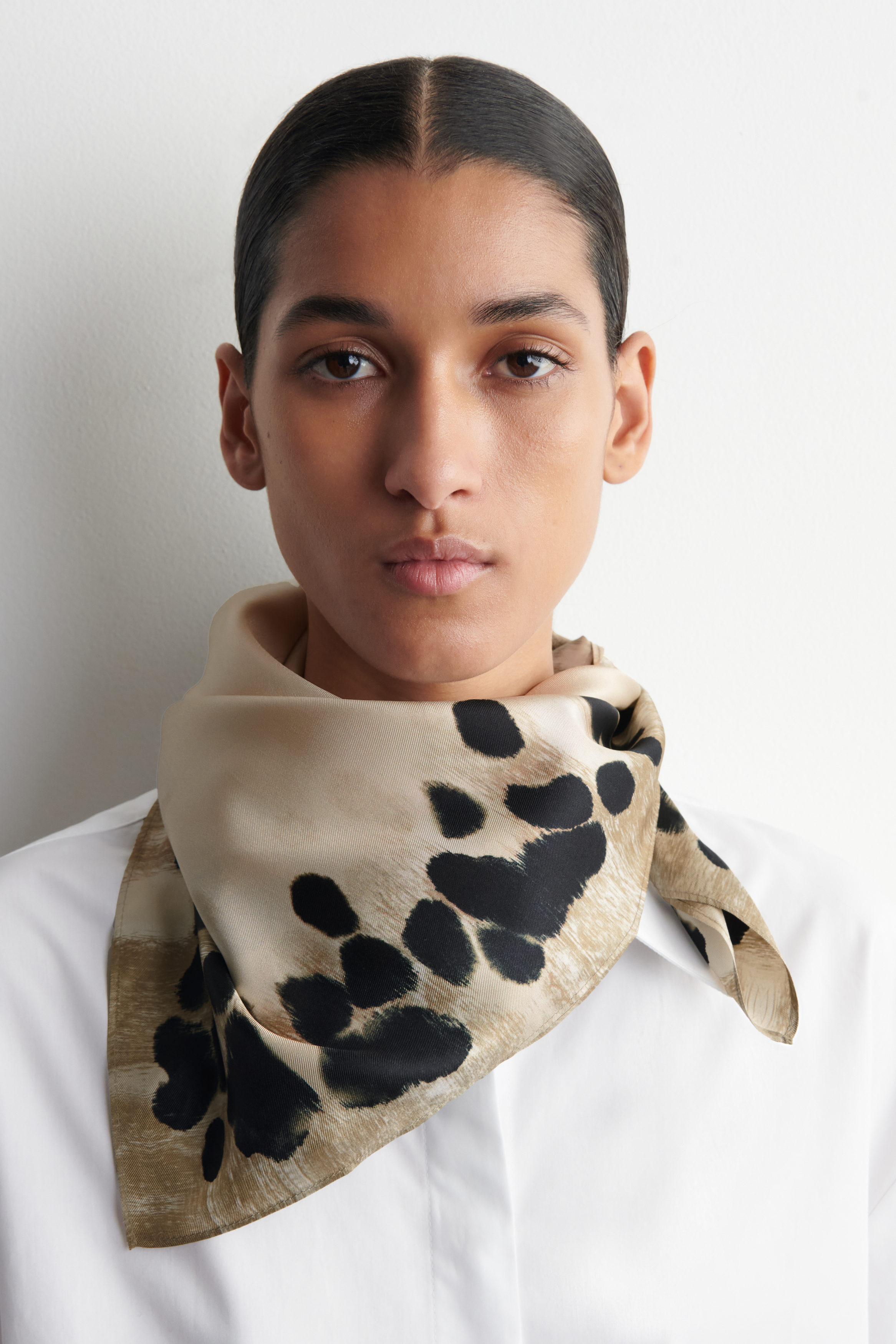 Animal-Print Silk Scarf