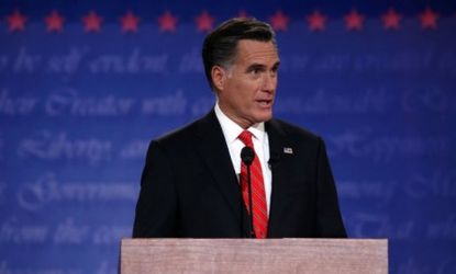 Mitt Romney speaks during the presidential debate at the University of Denver on Oct. 3: Romney seemed to handily outperform President Obama during their first debate, but it remains to be se