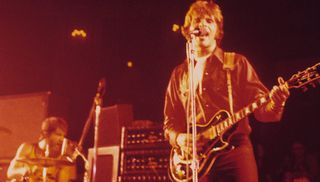 Doug Clifford (left) and John Fogerty perform with Creedence Clearwater Revival at de Doelen in Rotterdam, Netherlands in April 1970