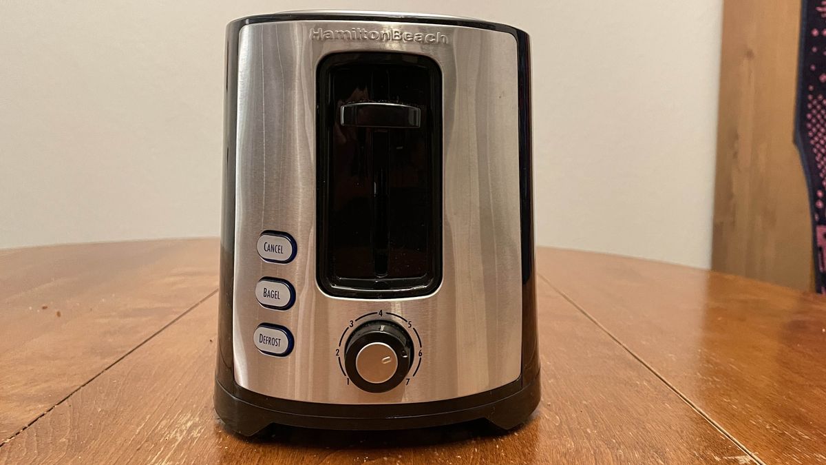 Hamilton Beach 2 Slice Extra Wide Slot Toaster side view