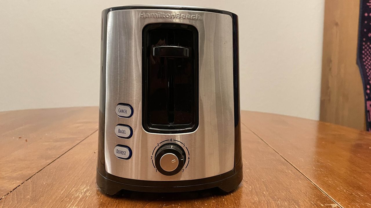 Hamilton Beach 2 Slice Extra Wide Slot Toaster side view