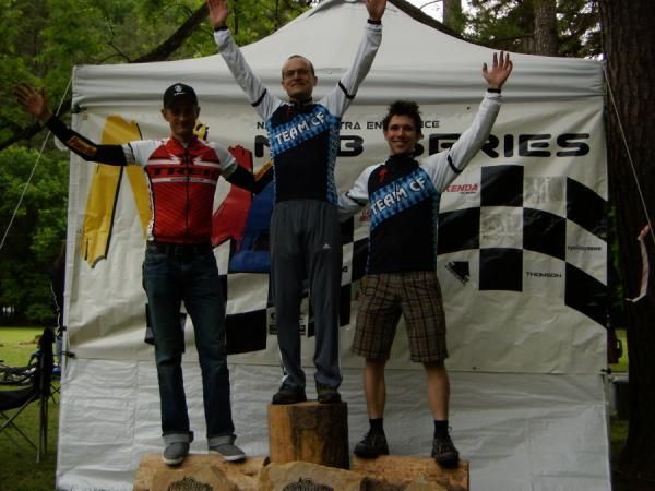 Men's podium (l to r): Jeff Schalk, Christian Tanguy and Brandon Draugelis