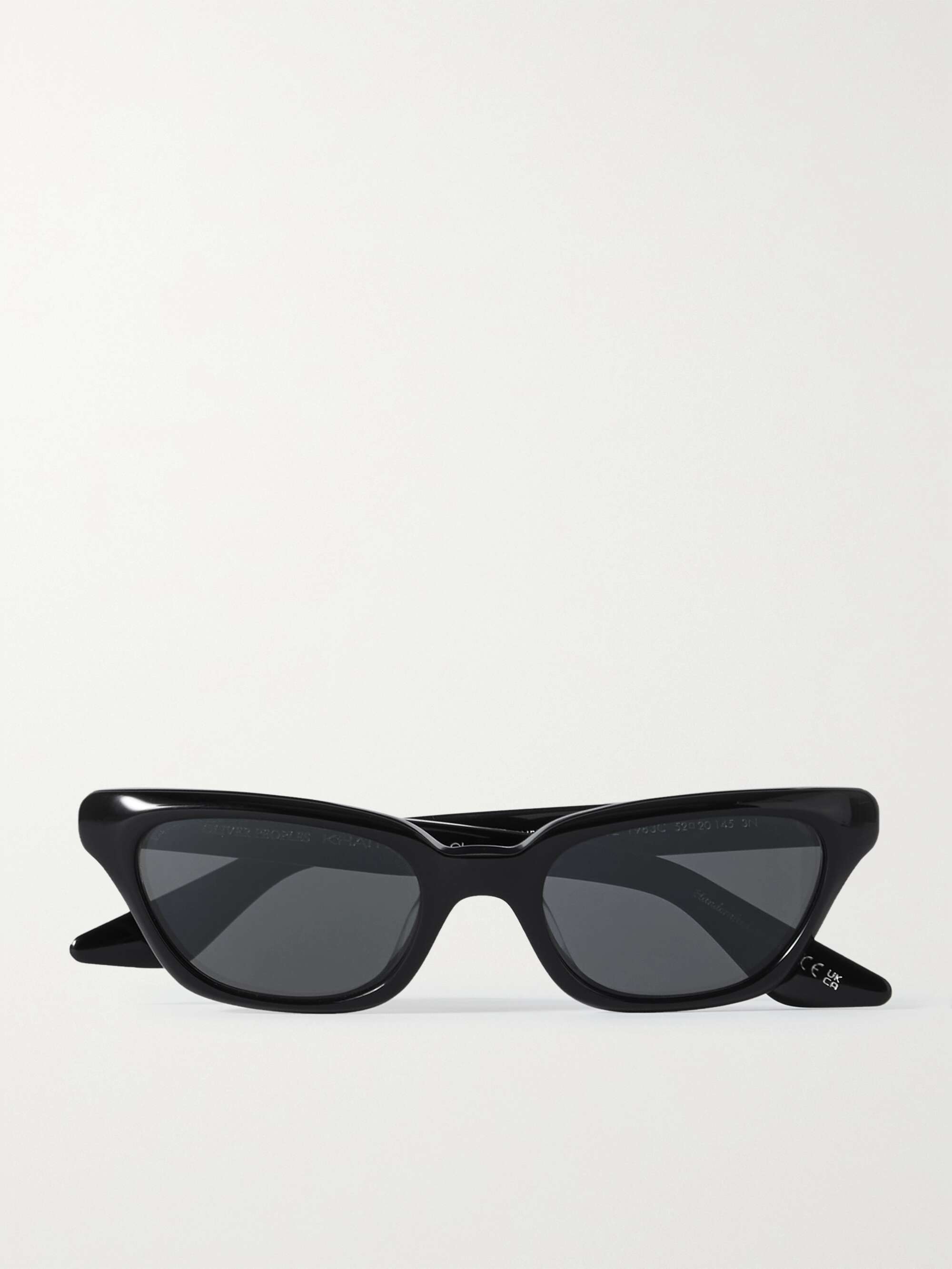 + Khaite 1983c Cat-Eye Acetate and Gold-Tone Sunglasses