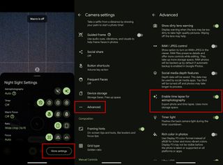 Time Lapse steps for Astrophotography