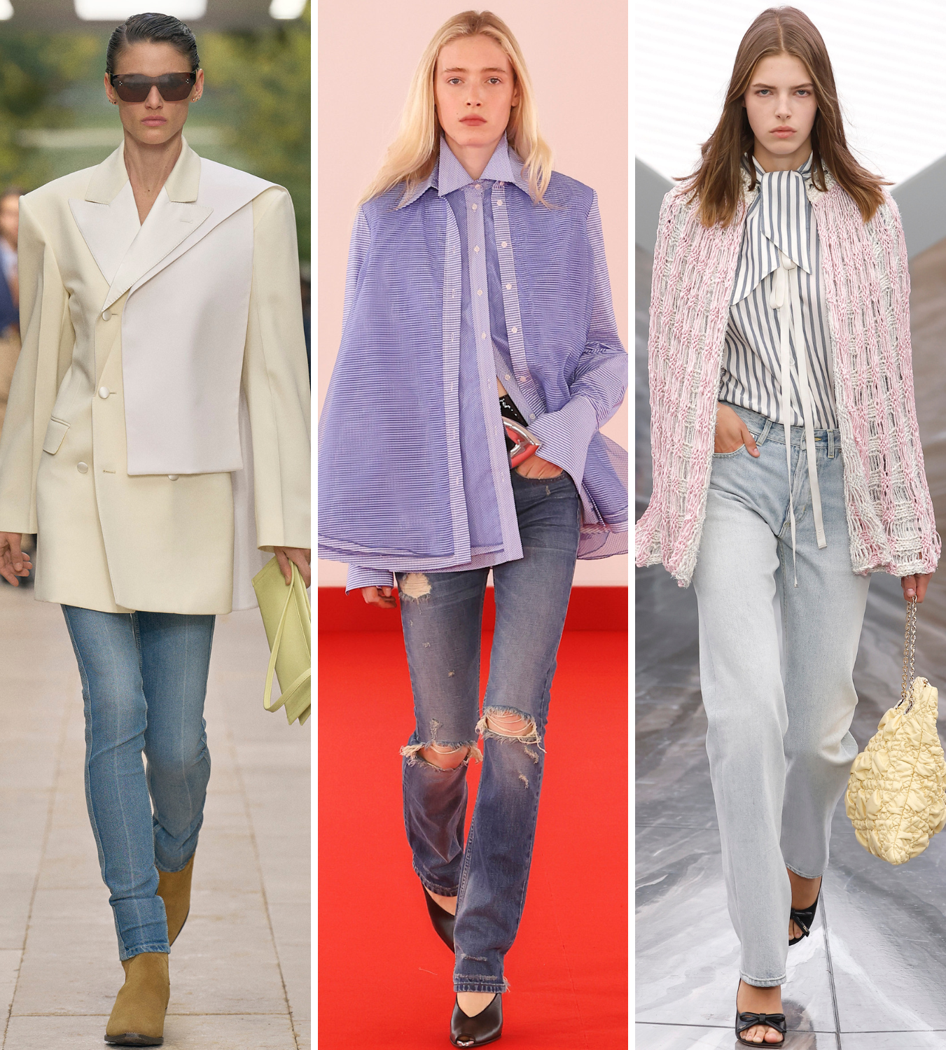 straight leg denim runway