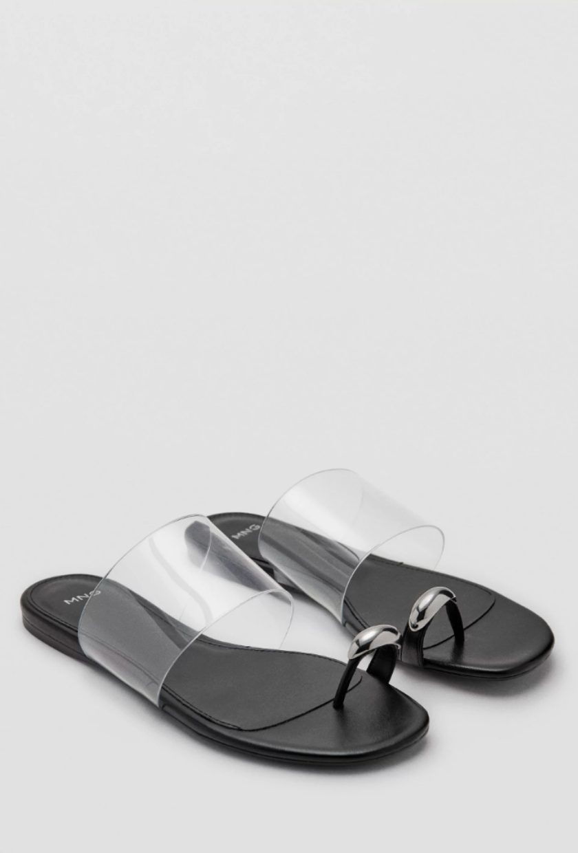 MANGO, Vinyl Strap Sandal