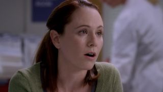 Gretcchen speaking to Meredith about her burn