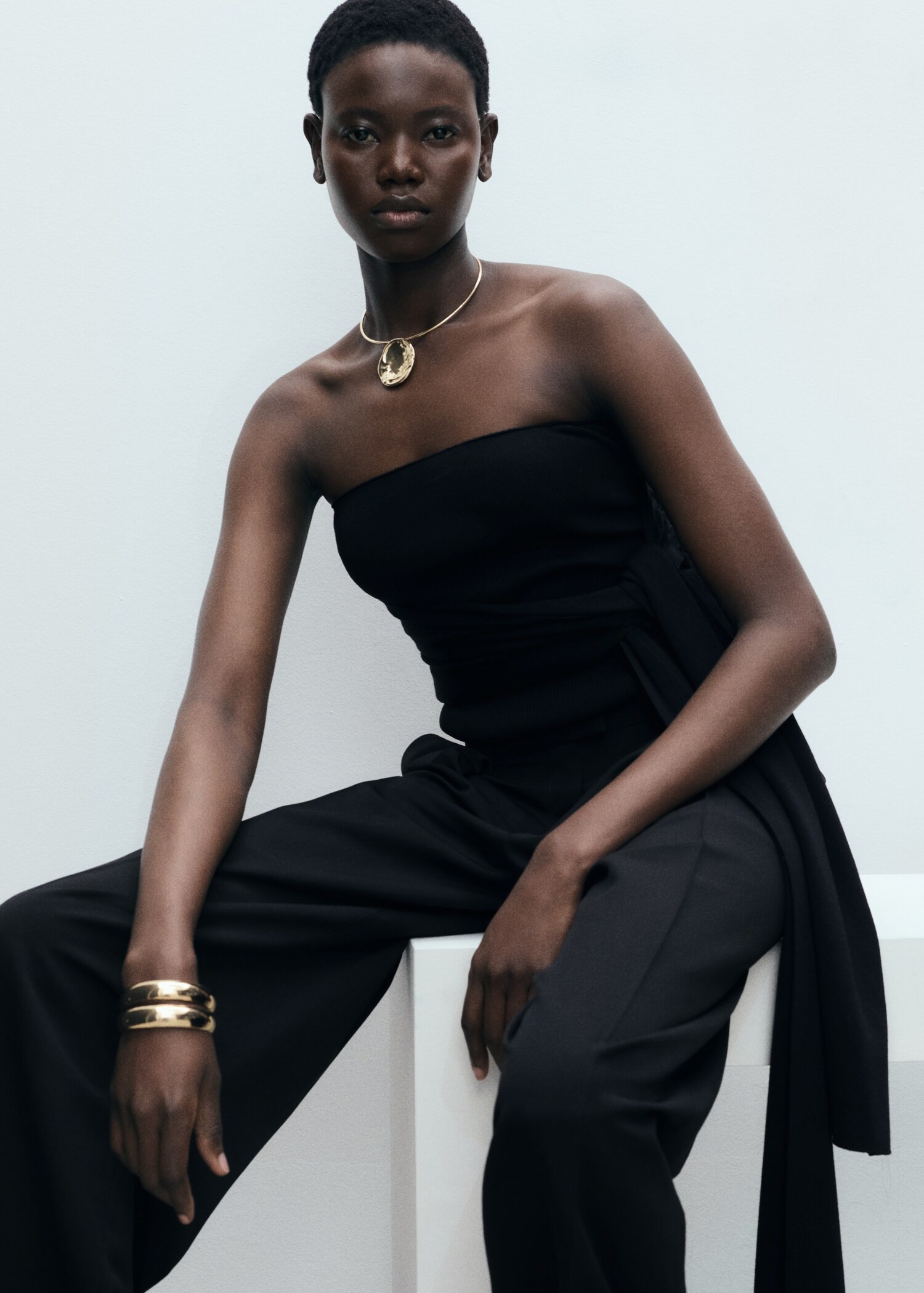 Straight-Fit Lyocell Pants With Pleats
