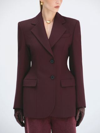 Poldo Hourglass Blazer, Merlot