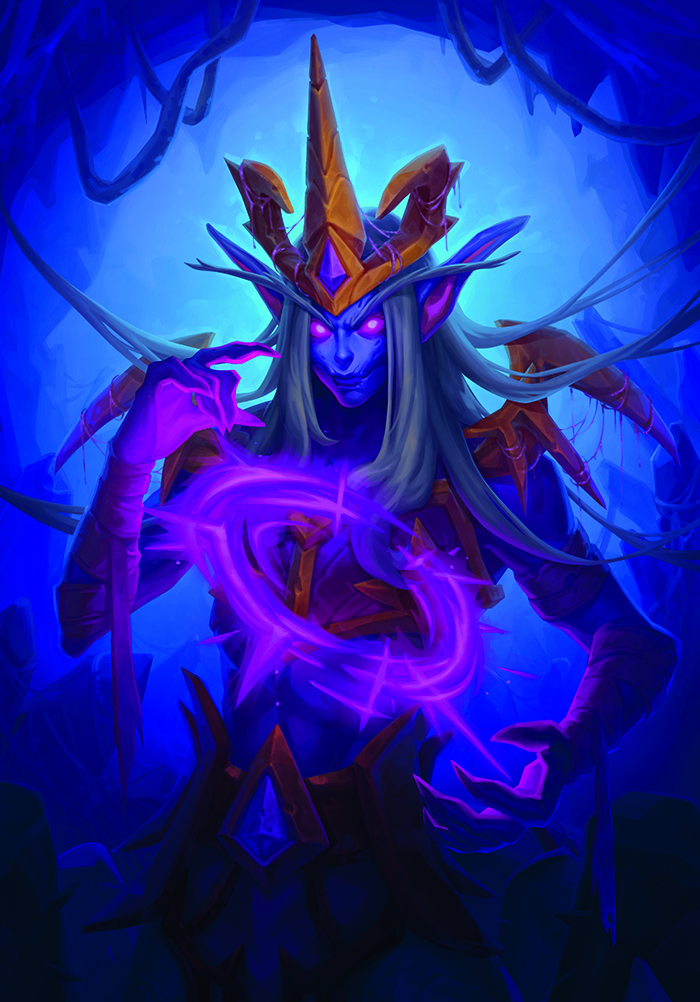 Digital art showing a fantasy character