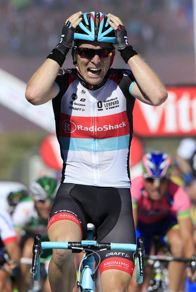 Jan Bakelants (RadioShack Leopard) is delighted with his victory