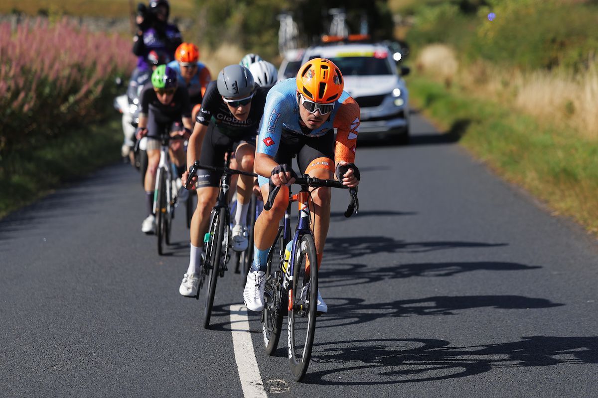 Picture by Alex WhiteheadSWpixcom 05092022 Cycling 2022 AJ Bell Tour of Britain Stage 2 Hawick to Duns Scotland Charlie Tanfield of Team Ribble Weldtite Pro Cycling