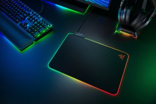 Razer Firefly V2 mouse mat with glowing RGB lights