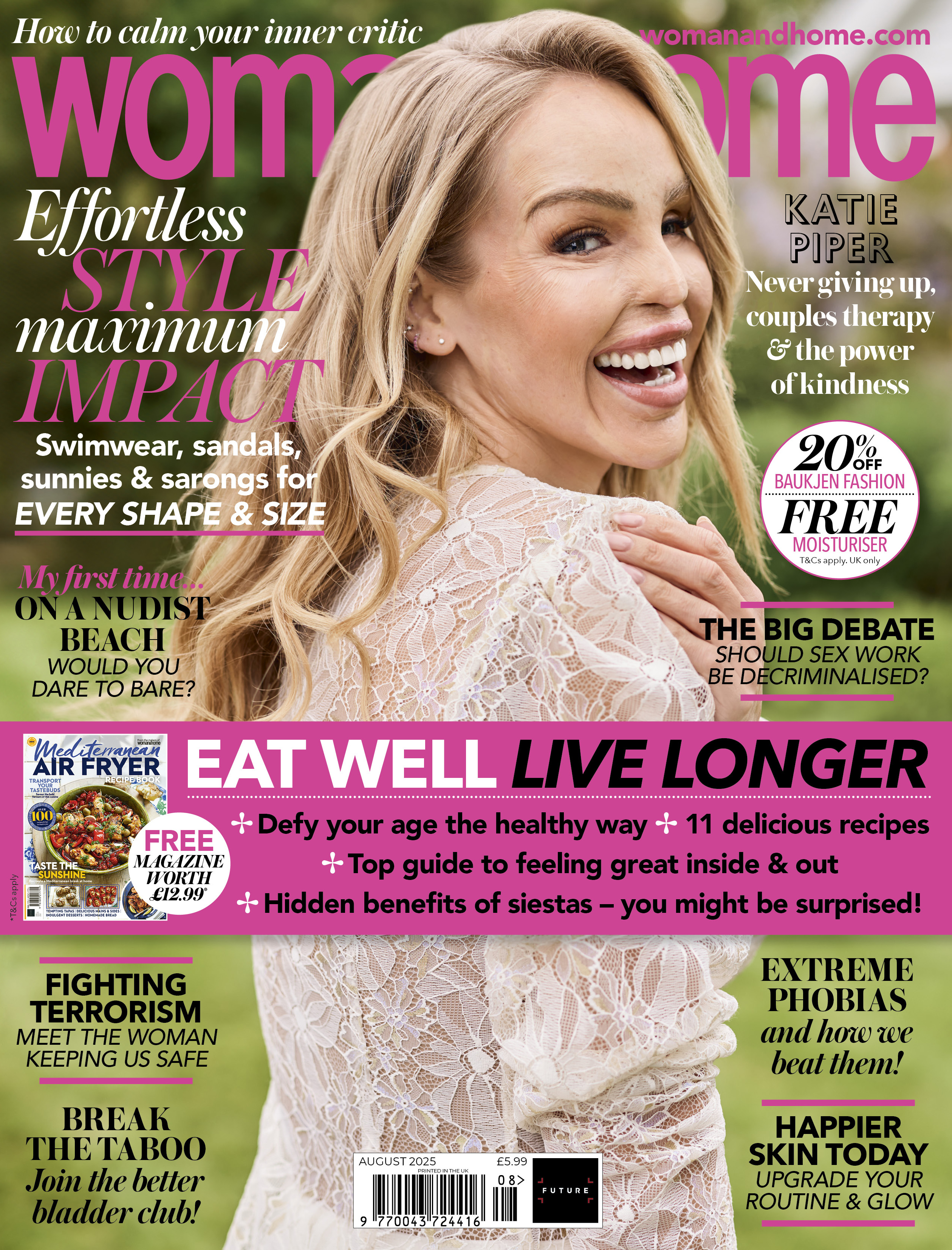 Katie Piper for the August 2025 issue of woman&home