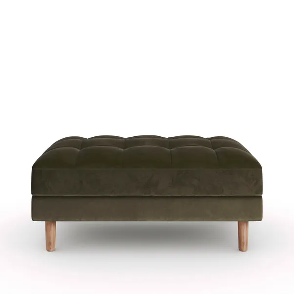 Dunelm, Max Velvet Storage Footstool