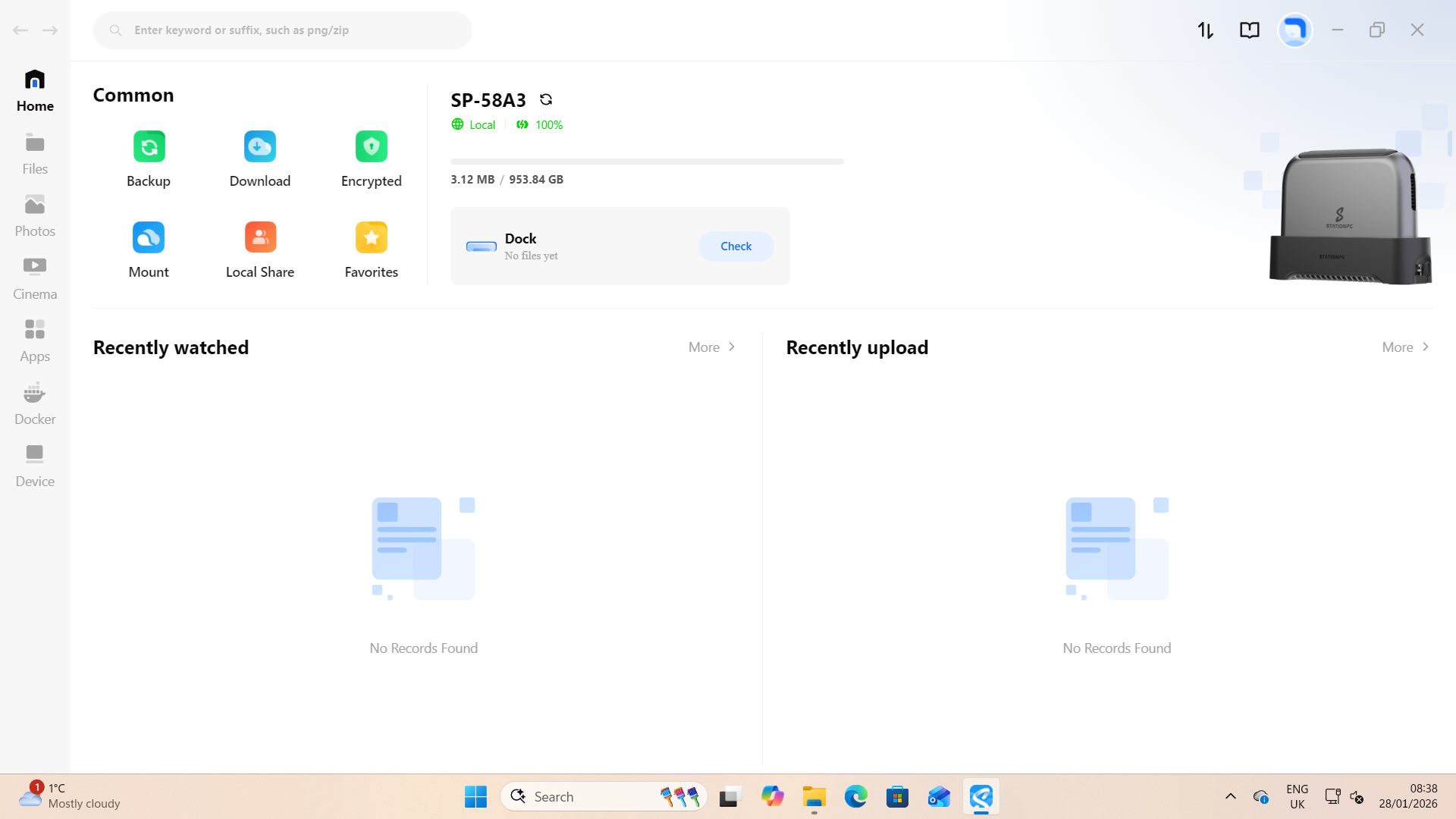 StationPC PowerCloud portable NAS