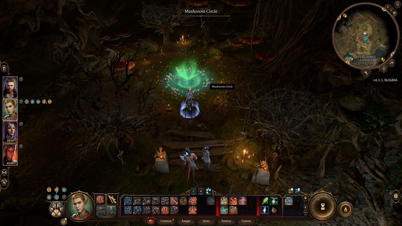Baldur's Gate 3 Underdark entrances - mushroom circle