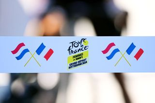 ROTTERDAM NETHERLANDS AUGUST 12 Start ribbon prior to the 3rd Tour de France Femmes 2024 Stage 1 a 123km stage from Rotterdam to The Hague UCIWWT on August 12 2024 in Rotterdam Netherlands Photo by Dario BelingheriGetty Images