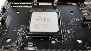 AMD Ryzen 5 5500 in an AM4 socket