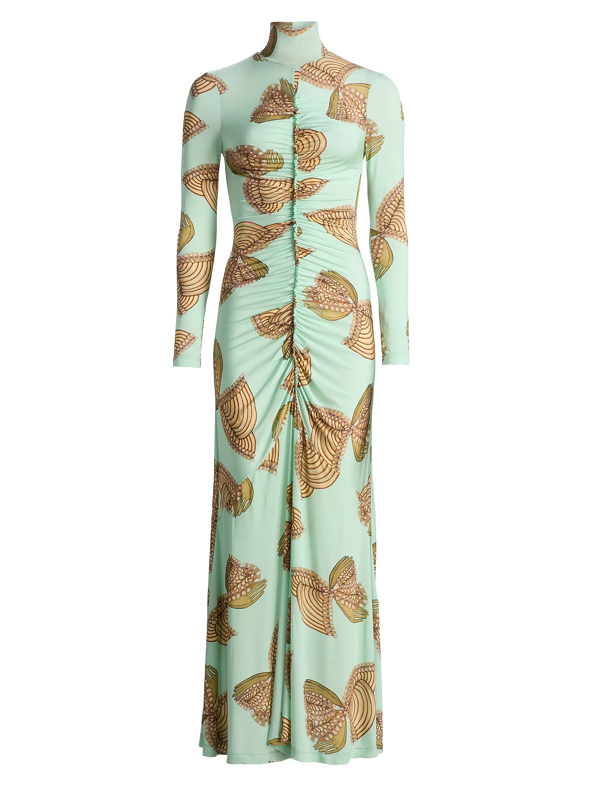 Anna Zemankova Ida Printed Ruched Maxi Dress