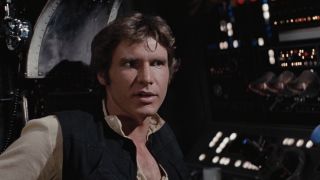 Han sitting down and asking to be thanked in A New Hope