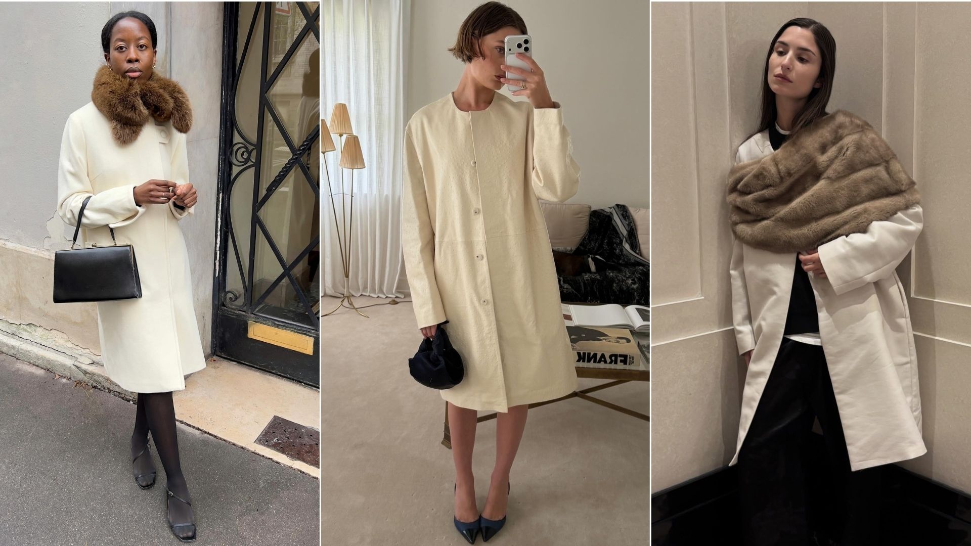 An image of the opera coat trend, one of the biggest spring fashion trends. 