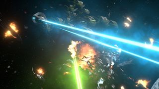 The Orville is joined by the heavy armada of Krill Destroyers. Ships, lasers, spacecraft damage and explosions were all a product of tools specifically developed by FuseFX and used to assemble large shots in a short space of time.