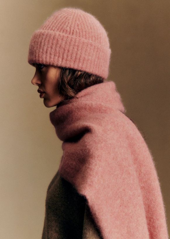 Paul Beanie - Blush - Baby Alpaca - Sézane