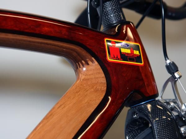 A close-up look at the Renovo's wooden construction.