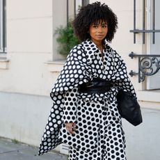 Girl in polka dot dress
