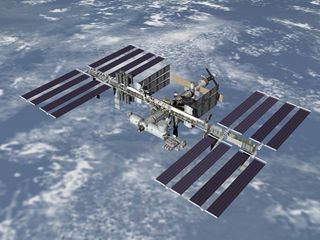 This computer-generated rendering shows the International Space Station in its final configuration once NASA's space shuttle fleet retires in September 2010. When completed, the space station will rival a U.S. football field in length, span the width of t